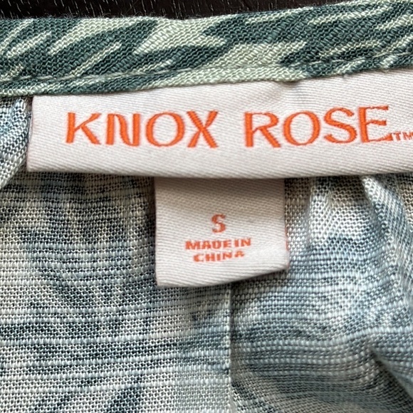 Knox boho floral green poets blouse tunic SZ S - Picture 8 of 12